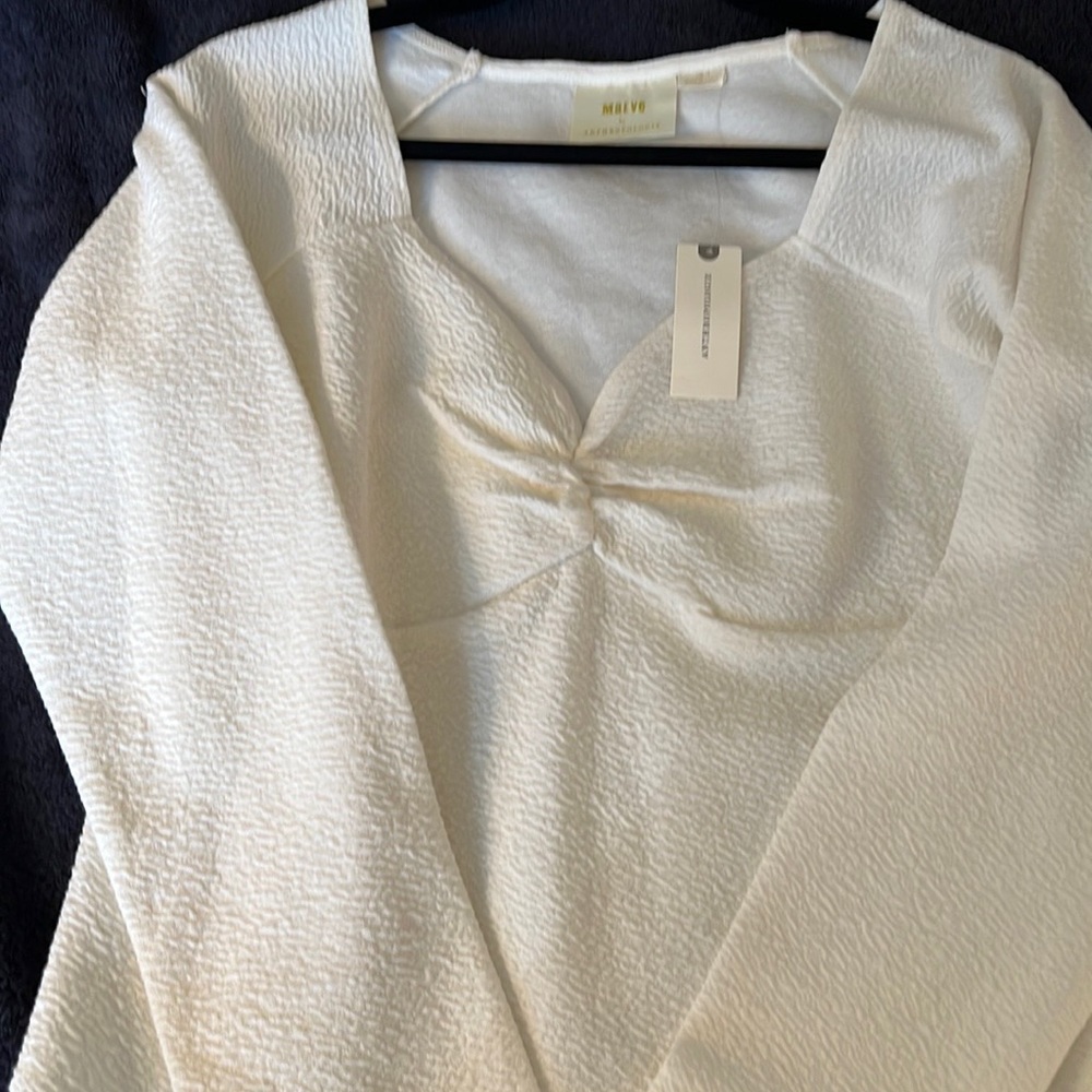 NWT- ANTHROPOLOGIE MAEVE LONG SLEEVE TOP - Picture 8 of 9